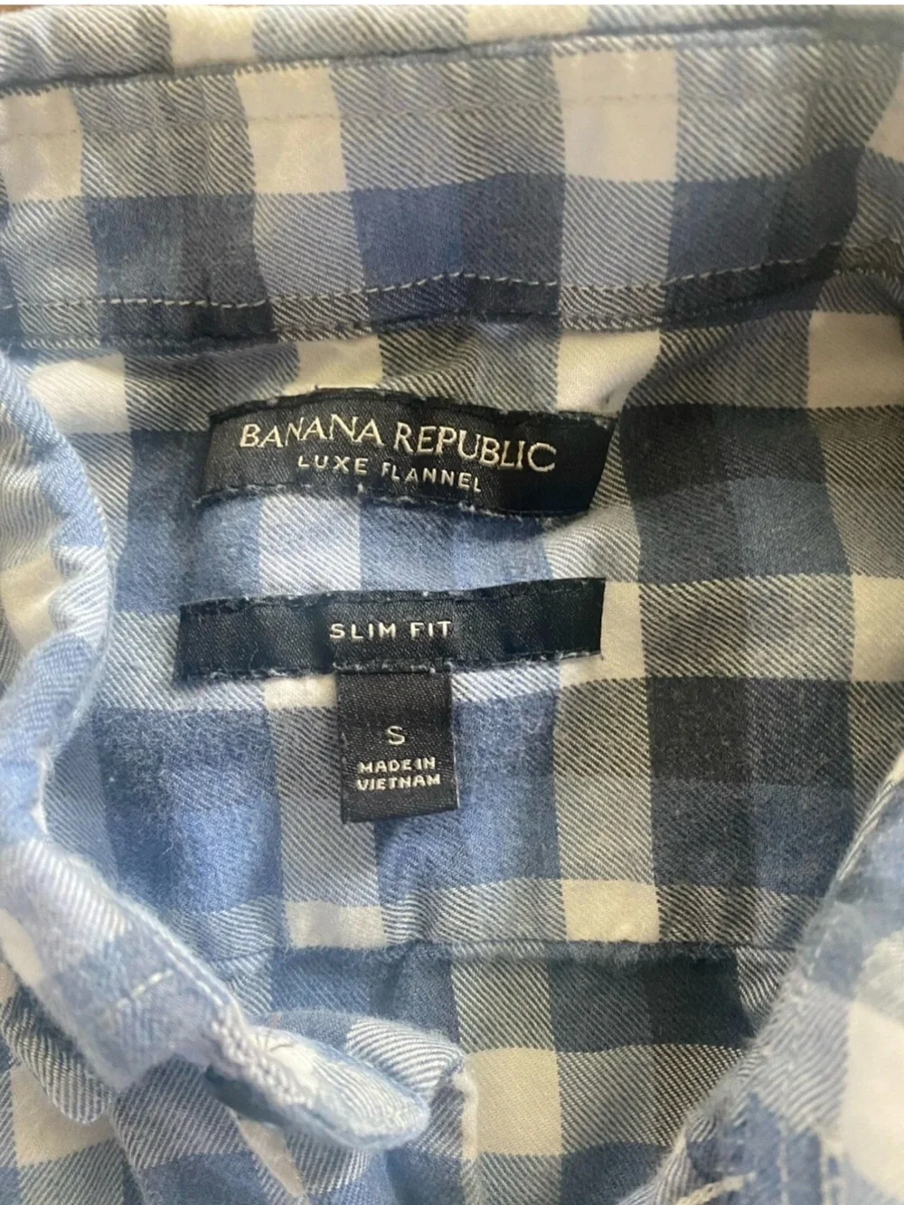 Banana Republic Men's Size Small Check Button-Down Shirt-013
